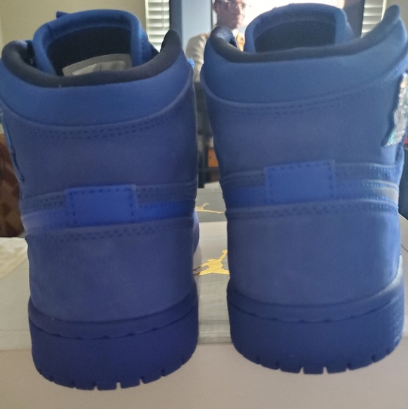 Womens Blue Void Jordan 1 High - Picture 4 of 10